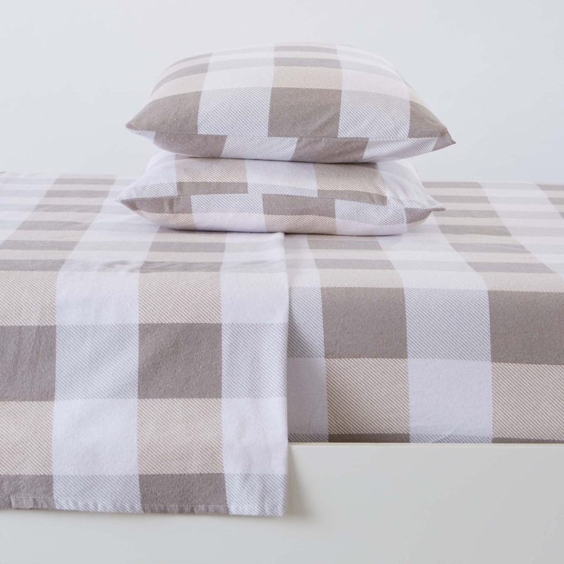 Gracie Oaks Chamberlayne Geometric 100 Cotton Flannel Sheet Set